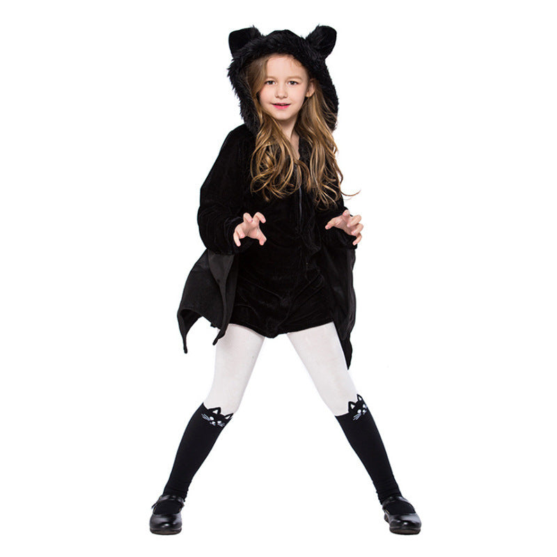 Halloween Children's Costume Black Bat Cosplay Costumes - Fantasiko