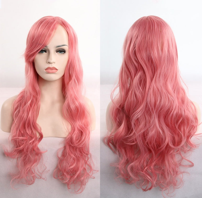 Anime cos wig color 80cm long curly cosplay role playing - Fantasiko