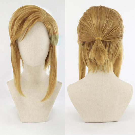 Cosplay Wig Gold Horsetail False Hair - Fantasiko