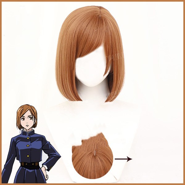 Conjuration Back Combat Nagizaki Wild Rose Orange Brown Side Split Short Hair - Fantasiko