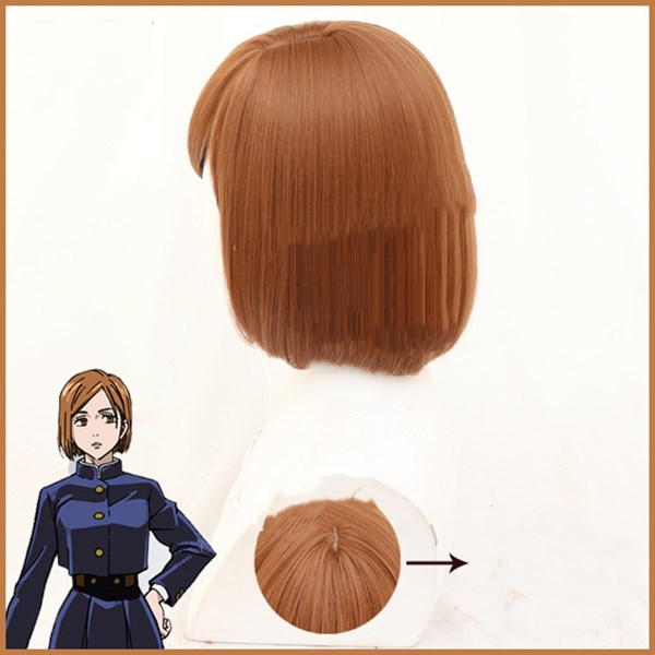 Conjuration Back Combat Nagizaki Wild Rose Orange Brown Side Split Short Hair - Fantasiko