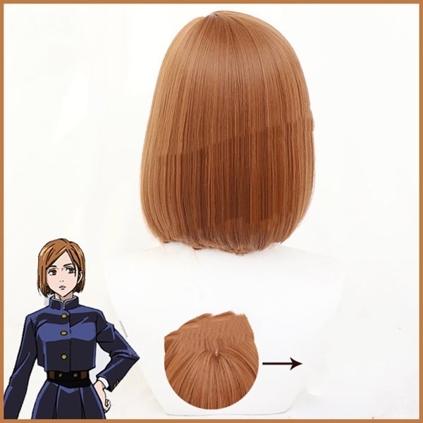 Conjuration Back Combat Nagizaki Wild Rose Orange Brown Side Split Short Hair - Fantasiko