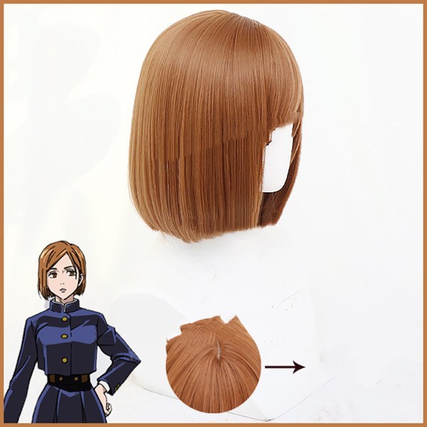 Conjuration Back Combat Nagizaki Wild Rose Orange Brown Side Split Short Hair - Fantasiko