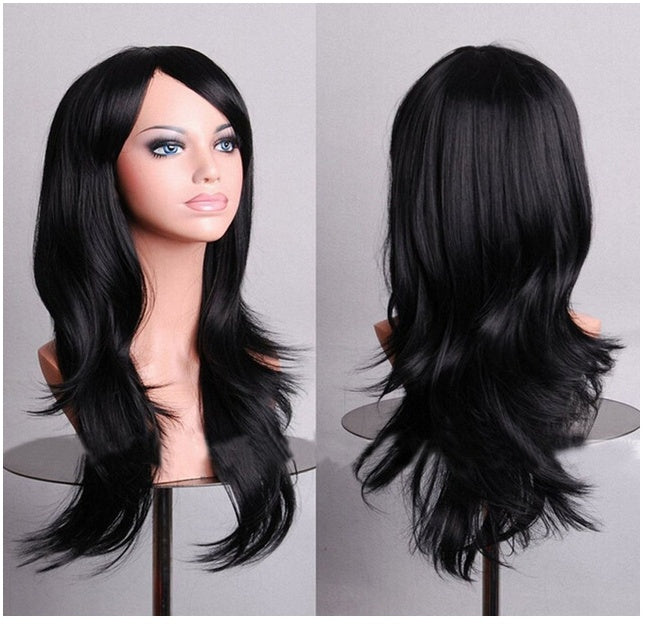 Cos Long Roll Anime Cosplay Color European And American Wig Foreign Trade Multicolor - Fantasiko