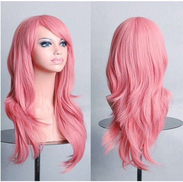 Cos Long Roll Anime Cosplay Color European And American Wig Foreign Trade Multicolor - Fantasiko