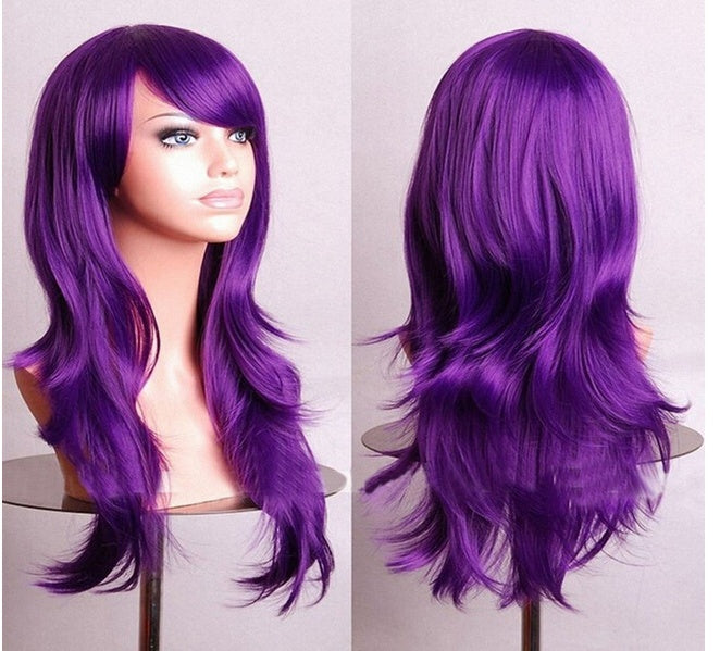 Cos Long Roll Anime Cosplay Color European And American Wig Foreign Trade Multicolor - Fantasiko