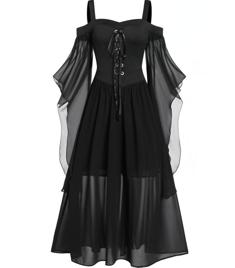 Halloween Witch Sling Strap And Big One Piece Dress - Fantasiko