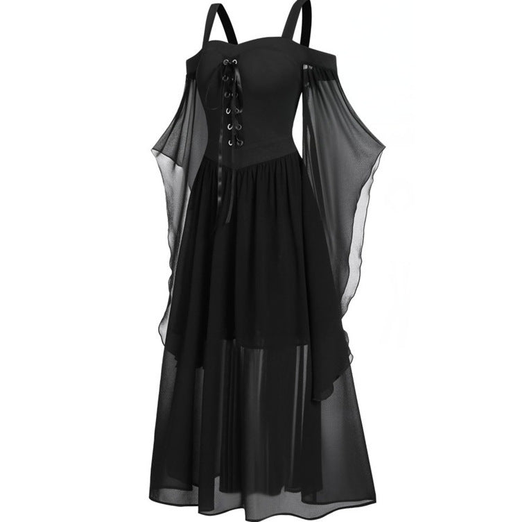 Halloween Witch Sling Strap And Big One Piece Dress - Fantasiko