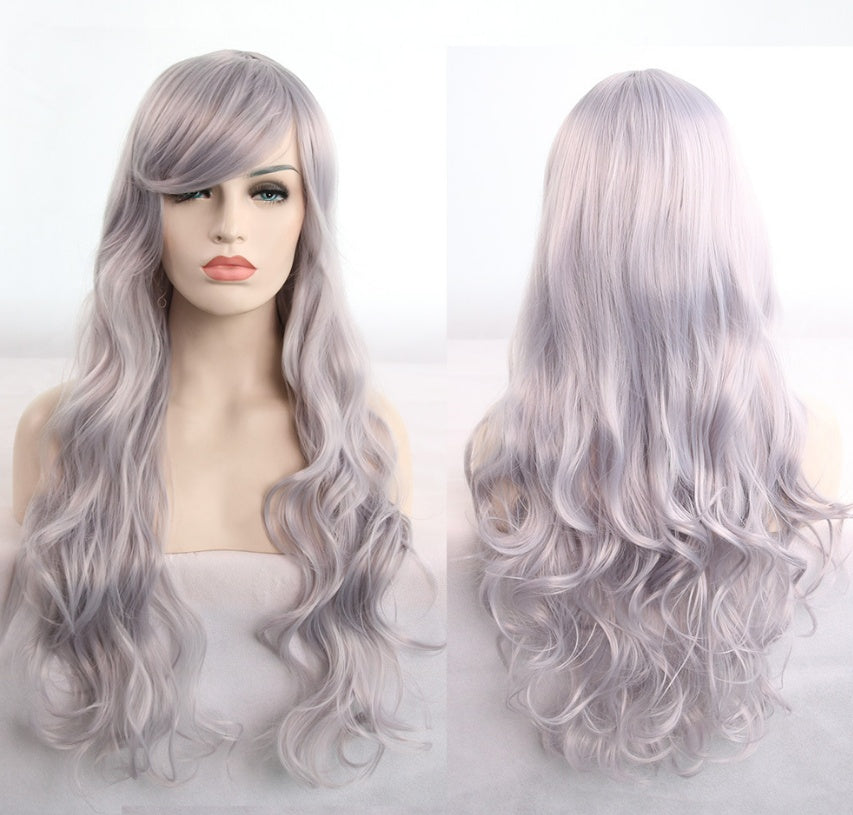 Anime cos wig color 80cm long curly cosplay role playing - Fantasiko