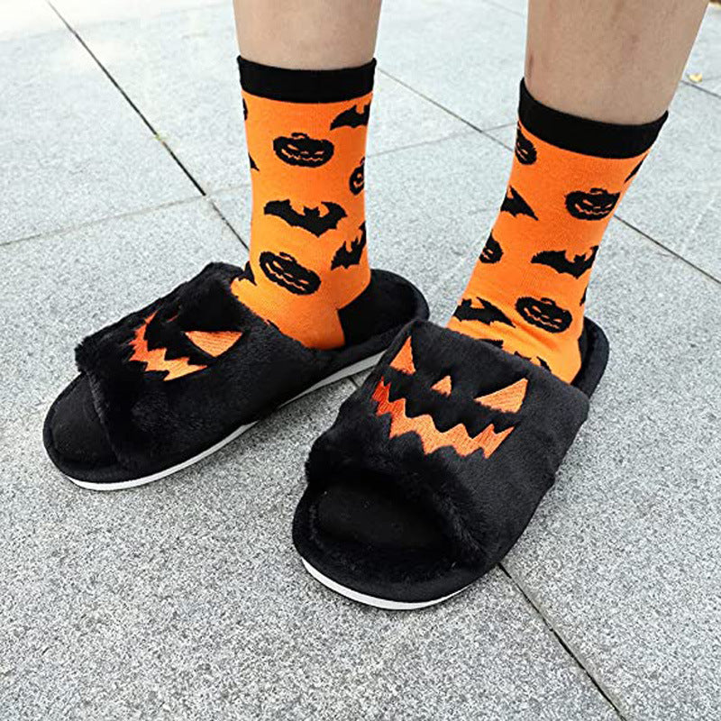 Halloween Shoes Winter Cute Warm Home Slippers Women/Men - Fantasiko