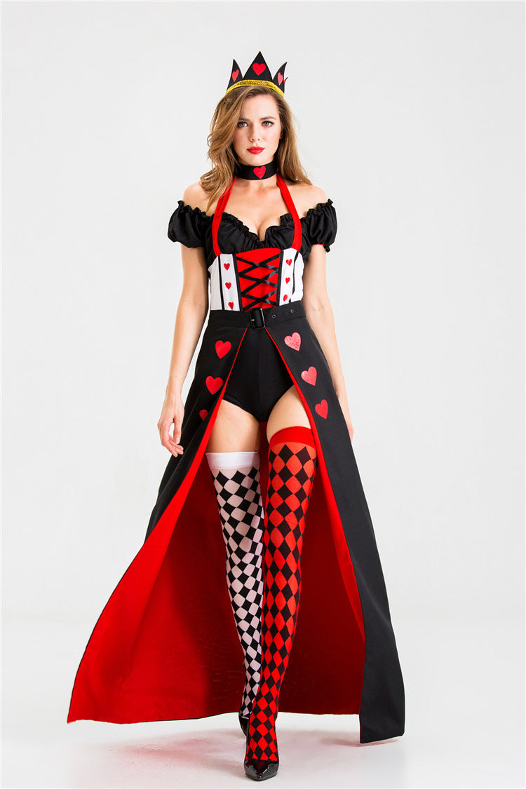 Queen Of Hearts Queen Dress Uniform Halloween Costume - Fantasiko