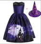 Halloween Princess Dress Halloween Printed Mesh - Fantasiko