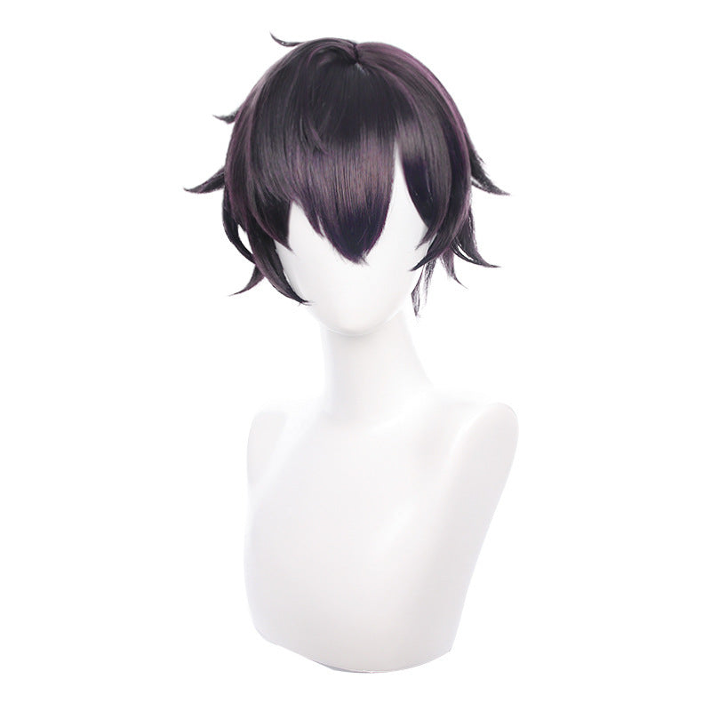 Men's Cosplay Wig Reverse Dark Purple Short Hair - Fantasiko