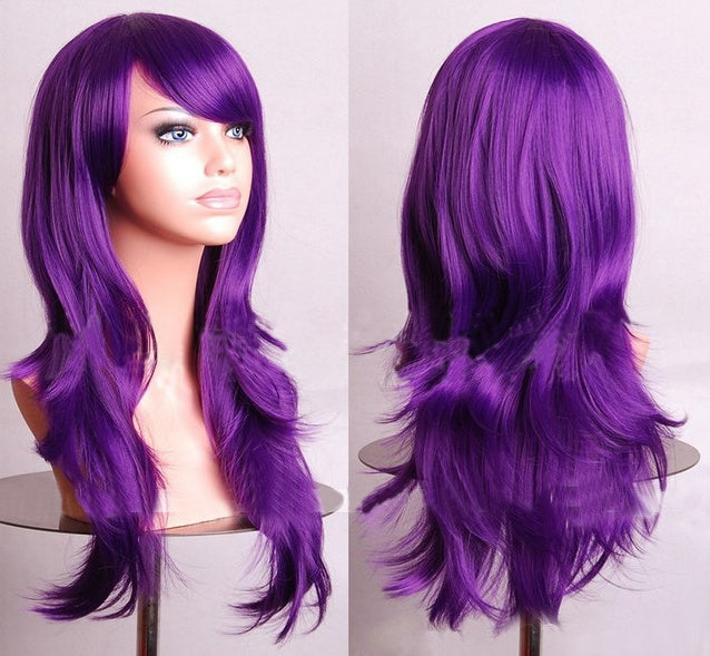 AliExpress best selling cos long scroll anime cosplay color Europe and America wig foreign trade gold models factory direct - Fantasiko