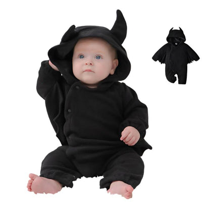 Baby Onesies Baby Halloween Bat Hooded Onesies Little Devil Shaped Onesies - Fantasiko