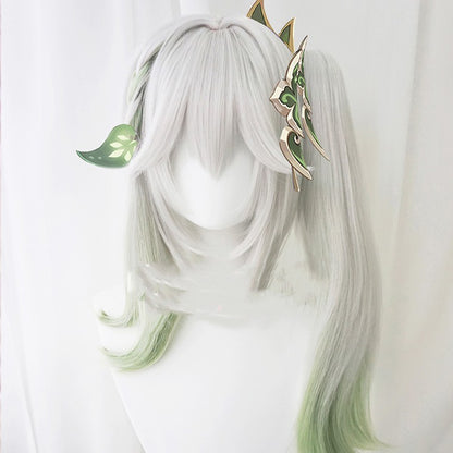 Grass God Nasida Gradient Simulation Scalp Single Ponytail Cosplay Wig - Fantasiko