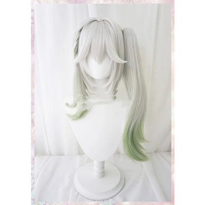 Grass God Nasida Gradient Simulation Scalp Single Ponytail Cosplay Wig - Fantasiko