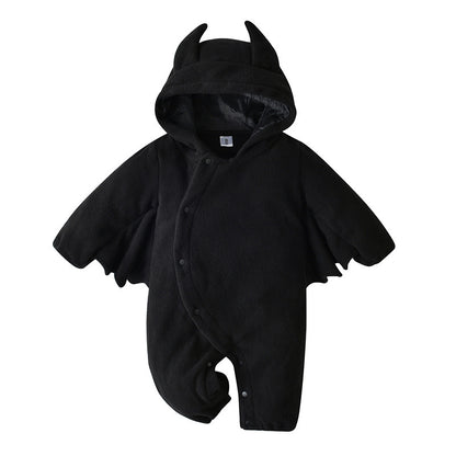 Baby Onesies Baby Halloween Bat Hooded Onesies Little Devil Shaped Onesies - Fantasiko