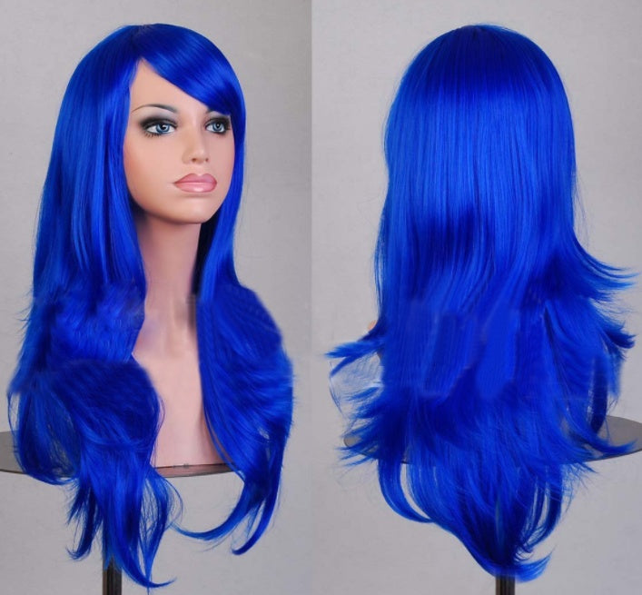 AliExpress best selling cos long scroll anime cosplay color Europe and America wig foreign trade gold models factory direct - Fantasiko