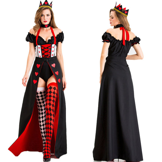 Queen Of Hearts Queen Dress Uniform Halloween Costume - Fantasiko