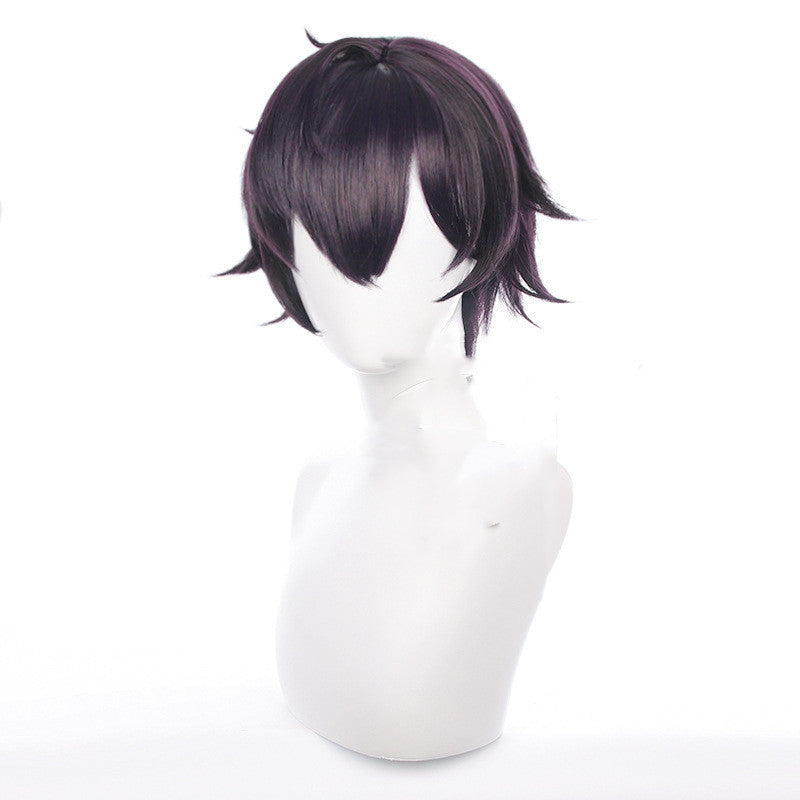 Men's Cosplay Wig Reverse Dark Purple Short Hair - Fantasiko