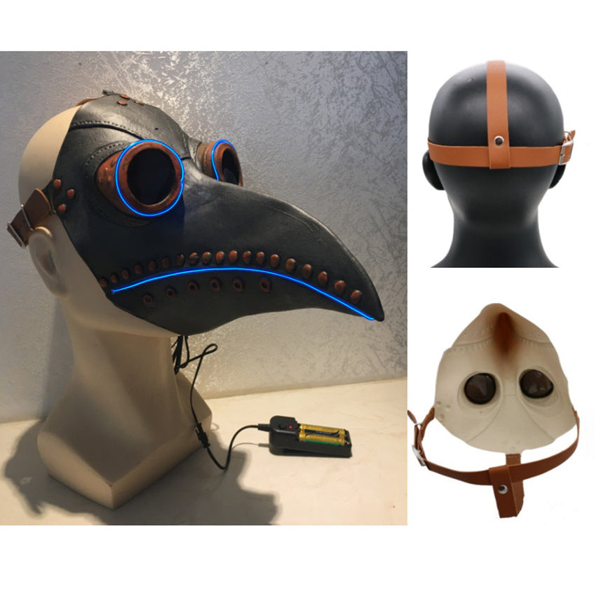 Halloween Bird Doctor LED Glowing Party Mask - Fantasiko