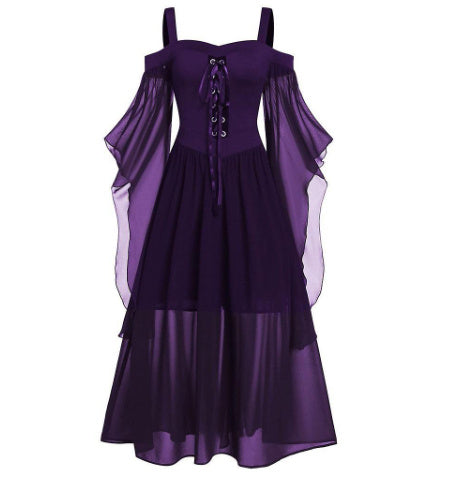 Halloween Witch Sling Strap And Big One Piece Dress - Fantasiko