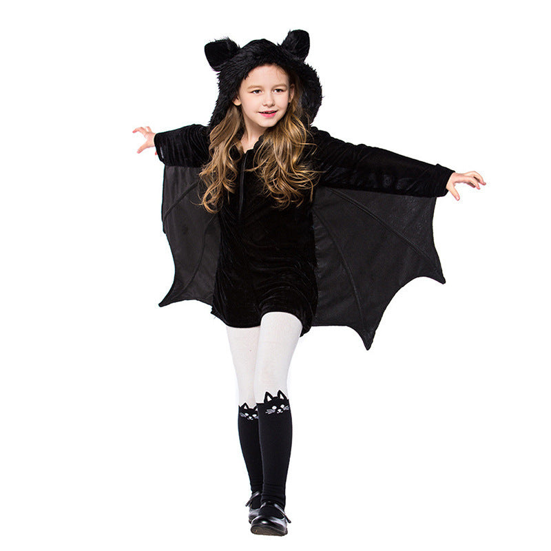 Halloween Children's Costume Black Bat Cosplay Costumes - Fantasiko