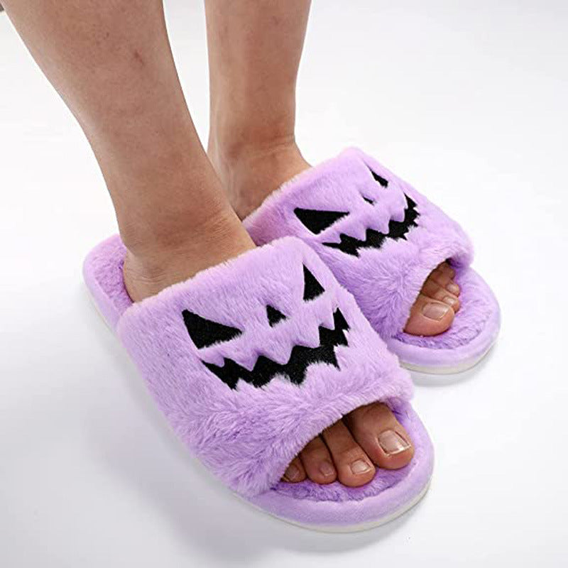 Halloween Shoes Winter Cute Warm Home Slippers Women/Men - Fantasiko