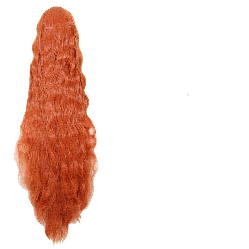 Cos Wig Orange 120cm Corn Scalding - Fantasiko